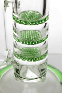 04c2fbbf-bbee-418e-a284-5a6988ecded2 18" Ghost thick glass Thriple Flat Diffuser water bong