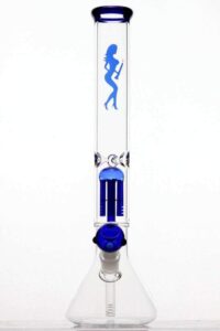 18" volcano 6 arms glass water bong