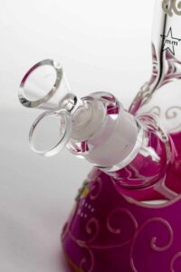 09228a90-a7e5-4910-9116-1fdaf1779dba 13" Luminous heavy glass flower artwork beaker bong