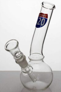 7" glass water bong with bowl stem