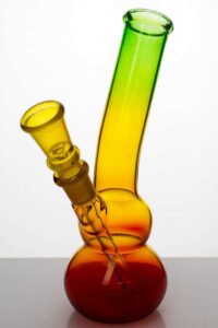 7" glass water bong with bowl stem