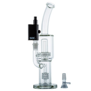 10" Double Matrix Perc Glass Bong w/ SOC Tokes Vaporizer Set