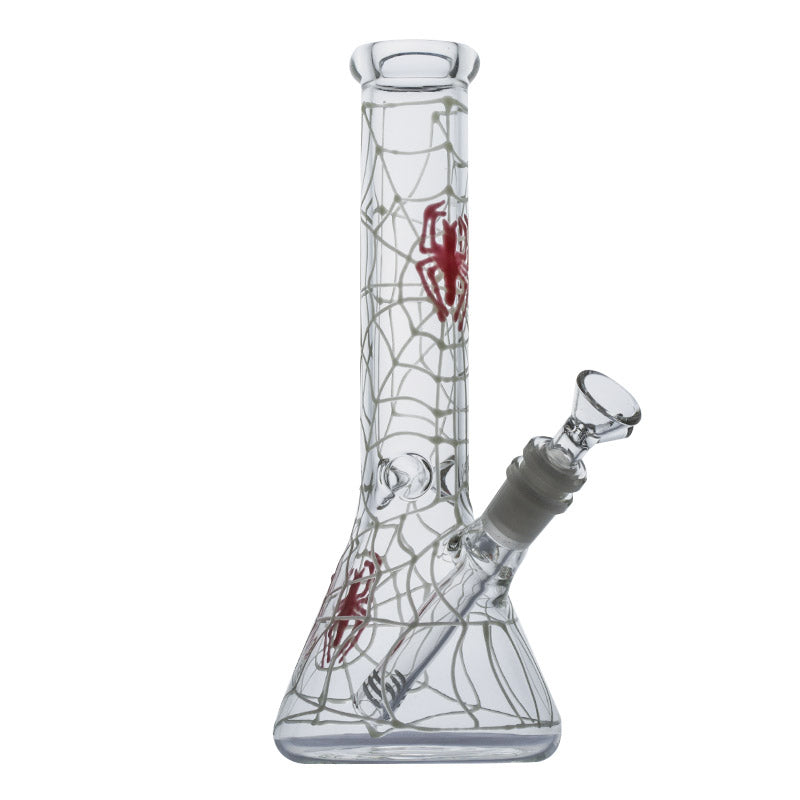 10GlowInTheDarkSpiderGlassBongForSaleFreeShippingPB_1 10" Glow In The Dark Spider Glass Bong