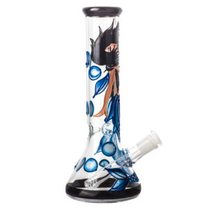 10" Mermaid Pattern Beaker Glass Bong