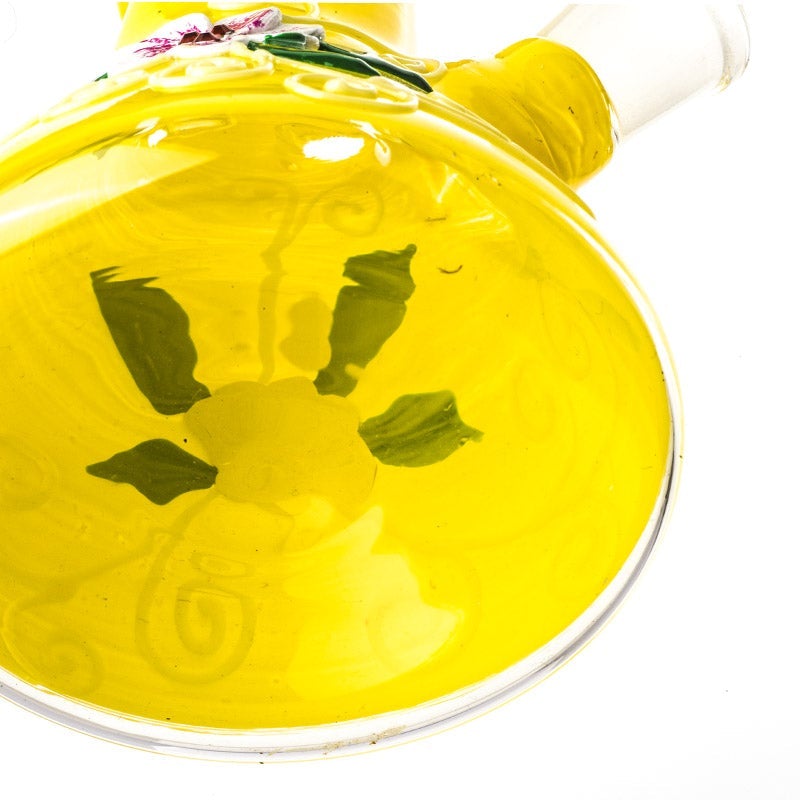 10YellowGlassBeakerBongPortableBongsForSaleFreeShipping_3 10" Yellow Glass Beaker Bong