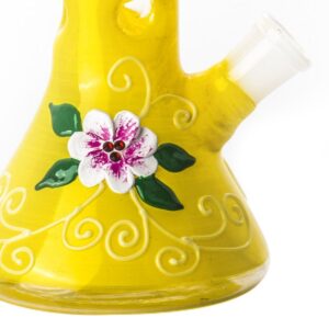 10YellowGlassBeakerBongPortableBongsForSaleFreeShipping_5 10" Yellow Glass Beaker Bong