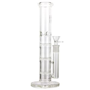 10" Straight Tube Honeycomb Perc Bong