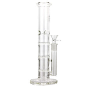 10" Straight Tube Honeycomb Perc Bong