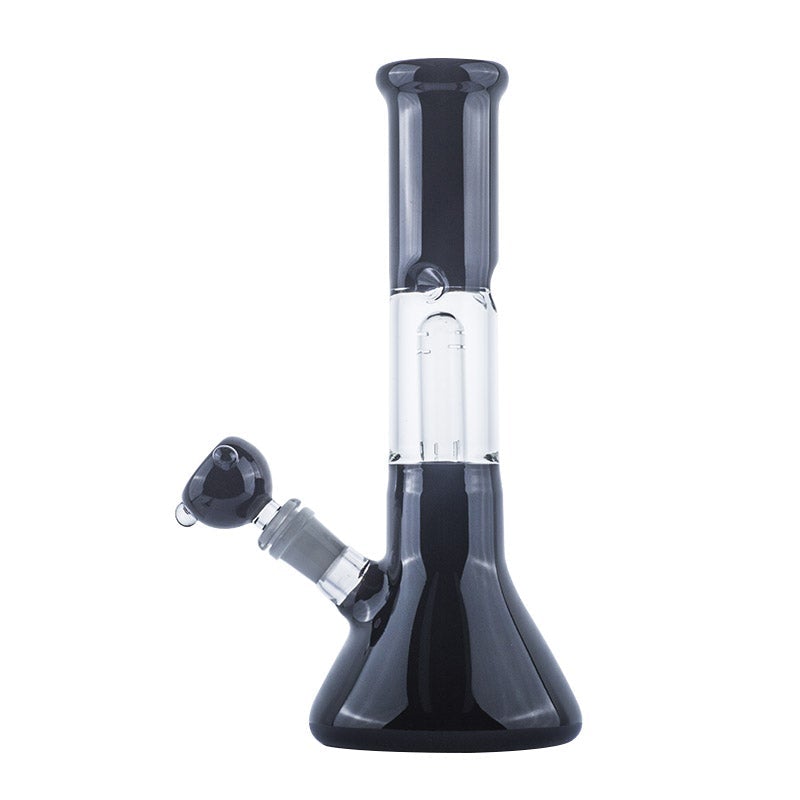 11BlackGlassBeakerBongWaterPipesForSaleFreeShipping_3 11" Black Glass Beaker Bong