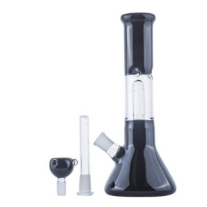 11BlackGlassBeakerBongWaterPipesForSaleFreeShipping_7 11" Black Glass Beaker Bong