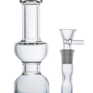 11" Gray Round Tree Prec Glass Bong