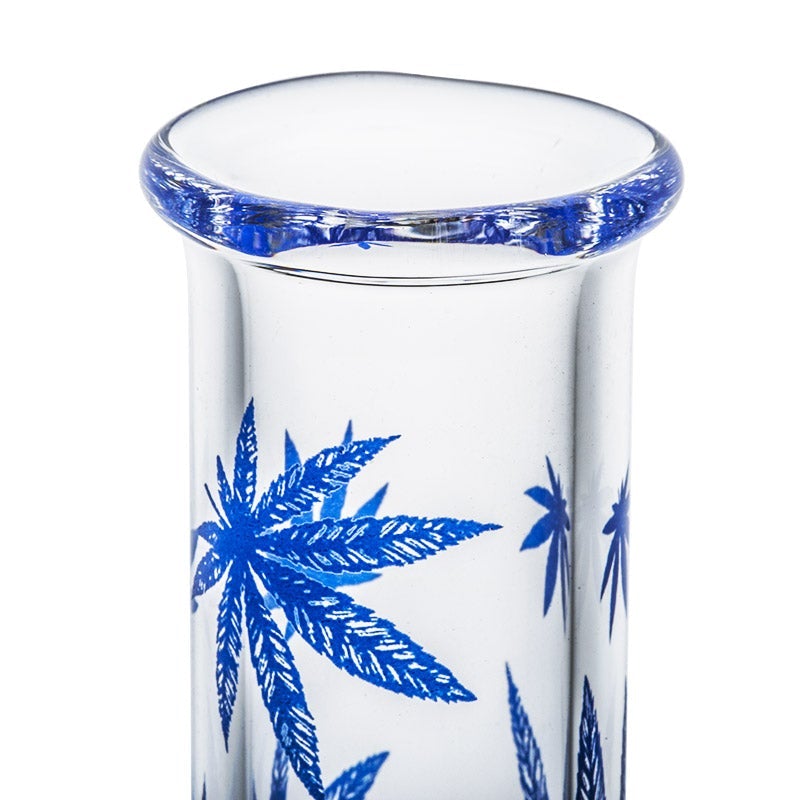 11MarijuanaLeafGlassBongWaterPipesForSaleFreeShipping_2 11" Marijuana Leaf Glass Bong