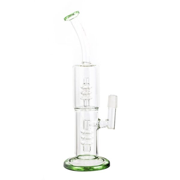 11.8" Matrix Perc Clear Glass Bong