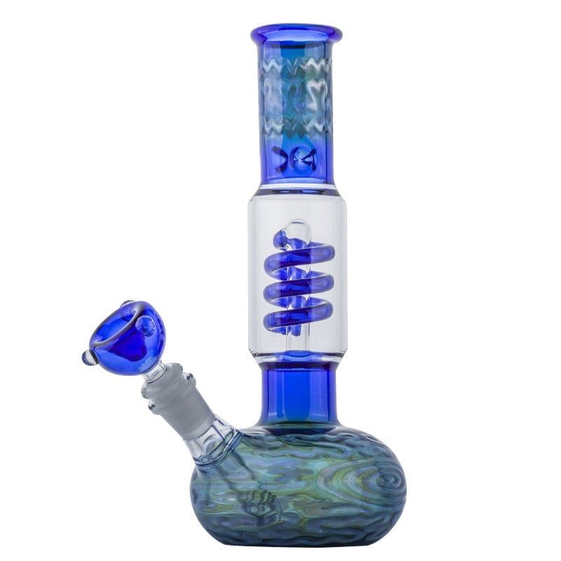 11SpiralPercBlueBeakerBongWaterPipesForSaleFreeShipping_1 11" Spiral Perc Blue Beaker Bong