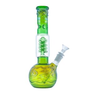 11" Spiral Perc Glass Beaker Bong