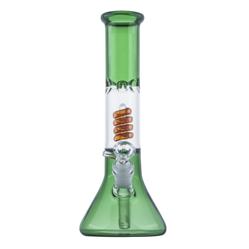 11SpiralPercGlassBeakerBongWaterPipesForSaleFreeShipping_7 11" Spiral Perc Glass Beaker Bong