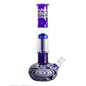 11" Tree Perc Swirl Patent Beaker Glass Bong