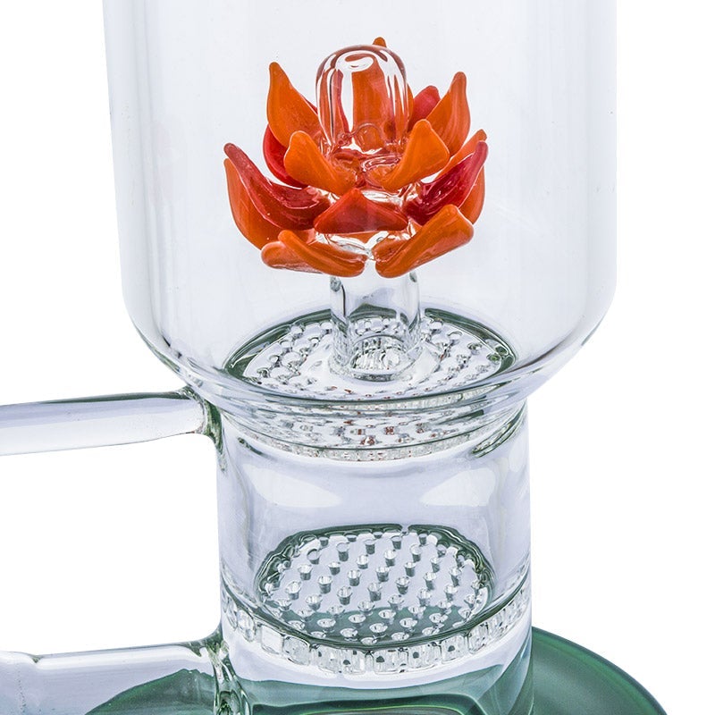 12LotusHoneycombPercGlassWaterBongForSaleFreeShipping_5 12" Lotus Honeycomb Perc Glass Bong