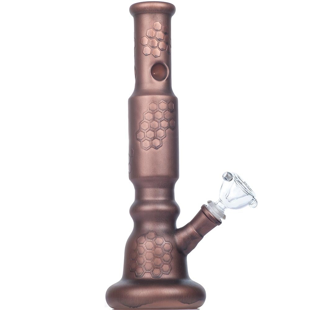 12_Inch_Bee_Hive_Glass_Bong_-_Beaker_Bongs_For_Sale_-_Puffing_Bird_2 12" Bee Hive Beaker Glass Bong