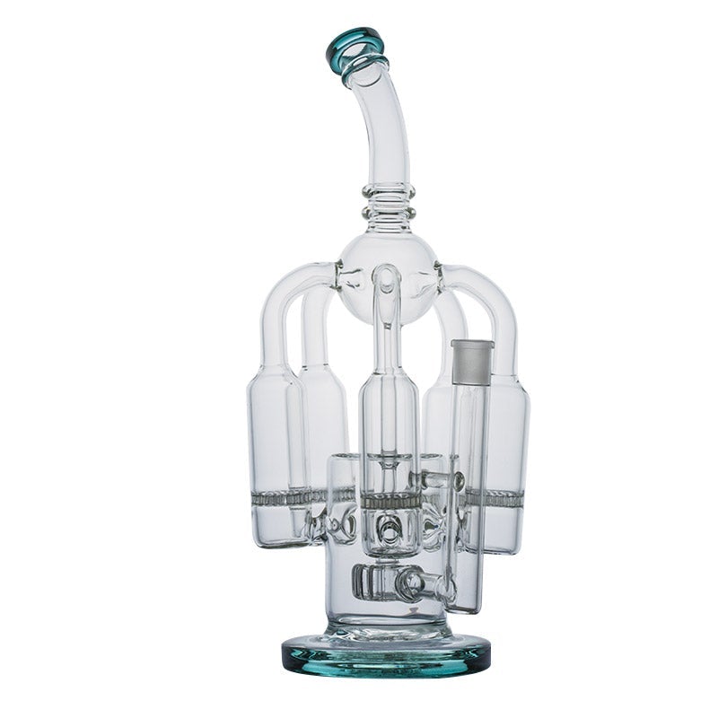 13.8MultiplePercolatorGlassBongForSaleFreeShippingPB_1 13.8" Multiple Percolator Glass Bong