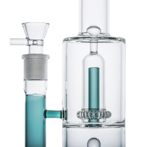 13.8" Straight Tube Double Showerhead Perc Bong