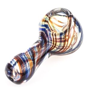 Handmade Swirl Fumed Glass Pipe