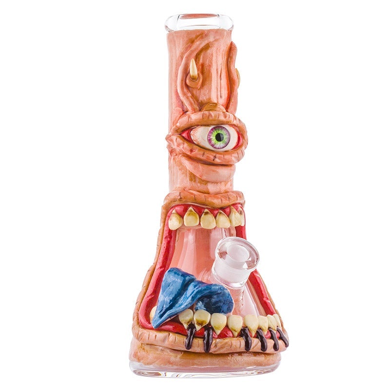 13CyclopsGlassBeakerBongNoveltyBongsForSaleFreeShipping_1 13" Cyclops Glass Beaker Bong