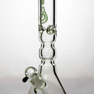 14.5" genie color dot curved tube beaker water bong