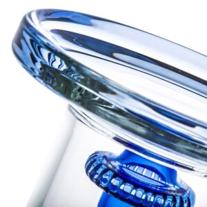 13.8" Straight Tube Double Showerhead Perc Bong