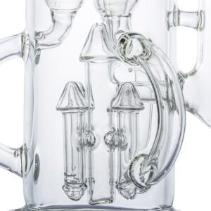 14" Straight Tube Inline Perc Glass Bong