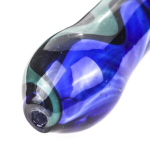 Fumed Color Changing Glass Spoon Pipe w/ Swirl Pattern