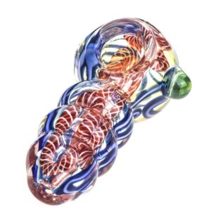 Chunky Fumed Glass Pipe w/ Marble