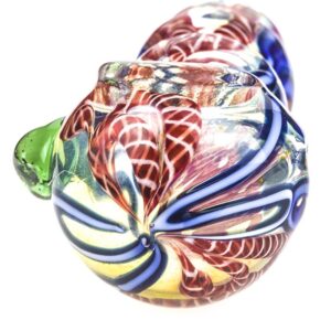 Chunky Fumed Glass Pipe w/ Marble