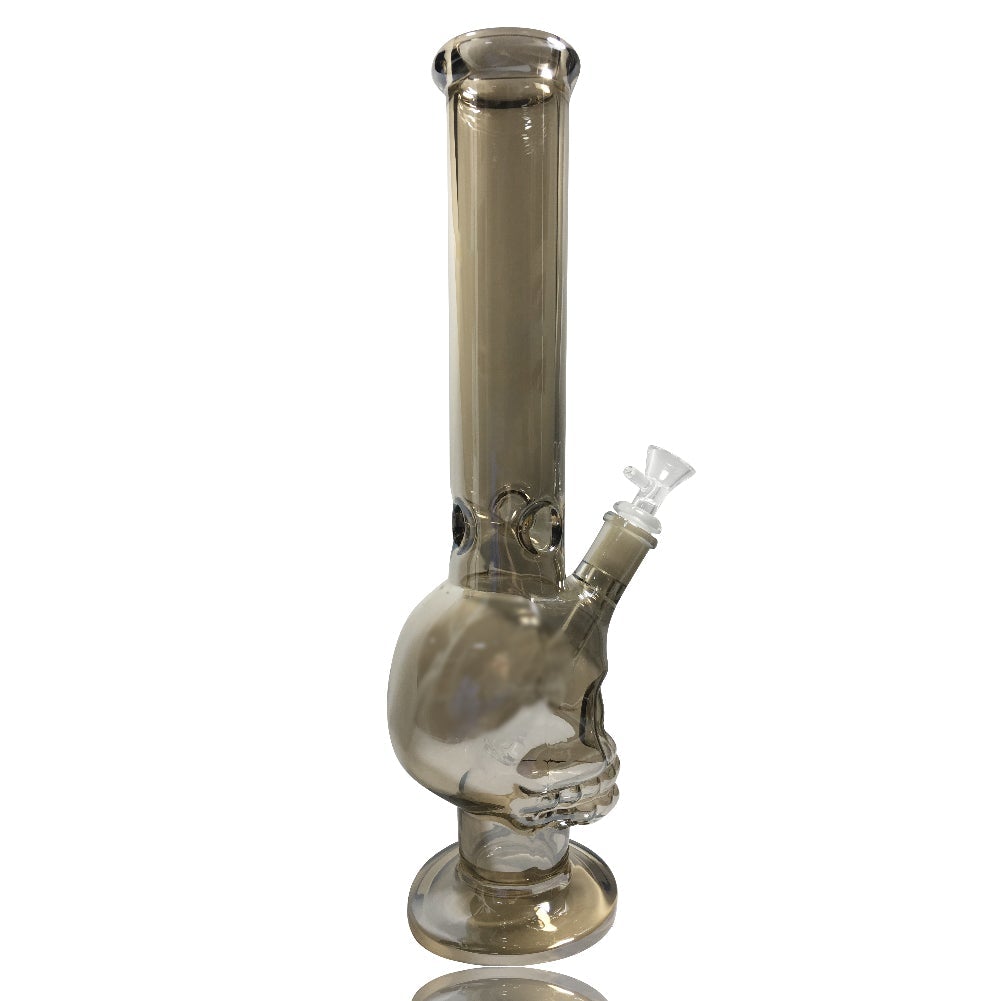 15StraightSkullGlassBongWaterPipesForSaleFreeShipping_1 15" Straight Skull Glass Bong