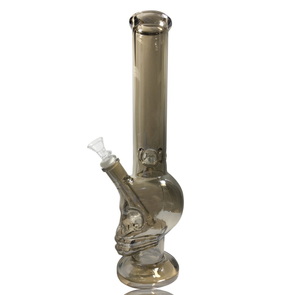 15StraightSkullGlassBongWaterPipesForSaleFreeShipping_2 15" Straight Skull Glass Bong