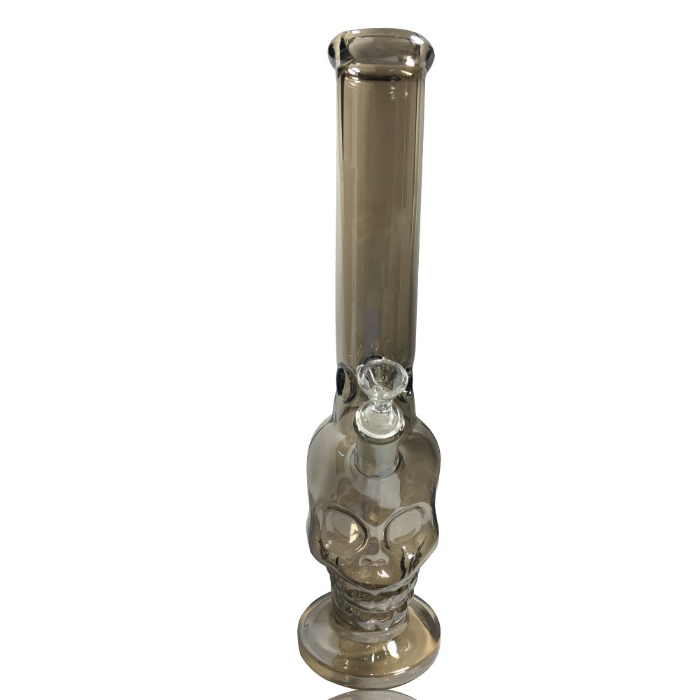 15StraightSkullGlassBongWaterPipesForSaleFreeShipping_3 15" Straight Skull Glass Bong