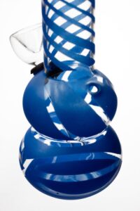 6" double beaker glass water bong