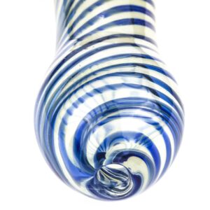 Honeycomb Glass Spoon Pipe w/ Swirl Strips
