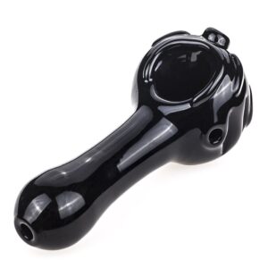 Totem Theme Black Glass Pipe