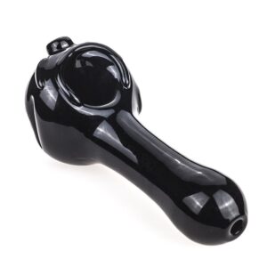 Totem Theme Black Glass Pipe