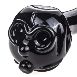 Totem Theme Black Glass Pipe