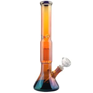 16" Colored Tree Perc Beaker Glass Bong