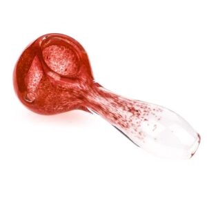 Lightcoral Frit Glass Spoon Pipe