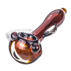 Glass Spoon Pipe with Glass Horns