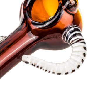 Glass Spoon Pipe with Glass Horns