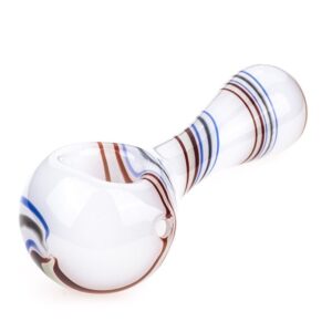 Spiral White Glass Pipe