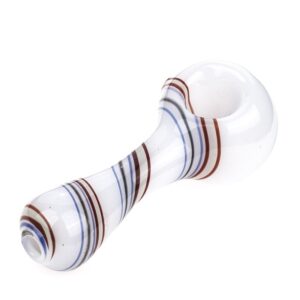 Spiral White Glass Pipe