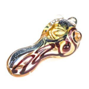 Fumed Glass Spoon Pipe w/ Canes