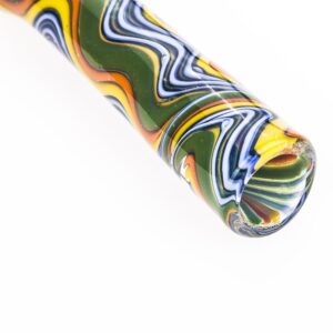 Colorful Strip Pattern One Hitter Glass Pipe
