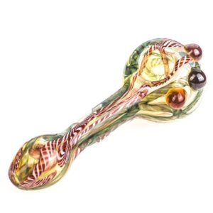 Fumed Glass Spoon Pipe w/ Marbles